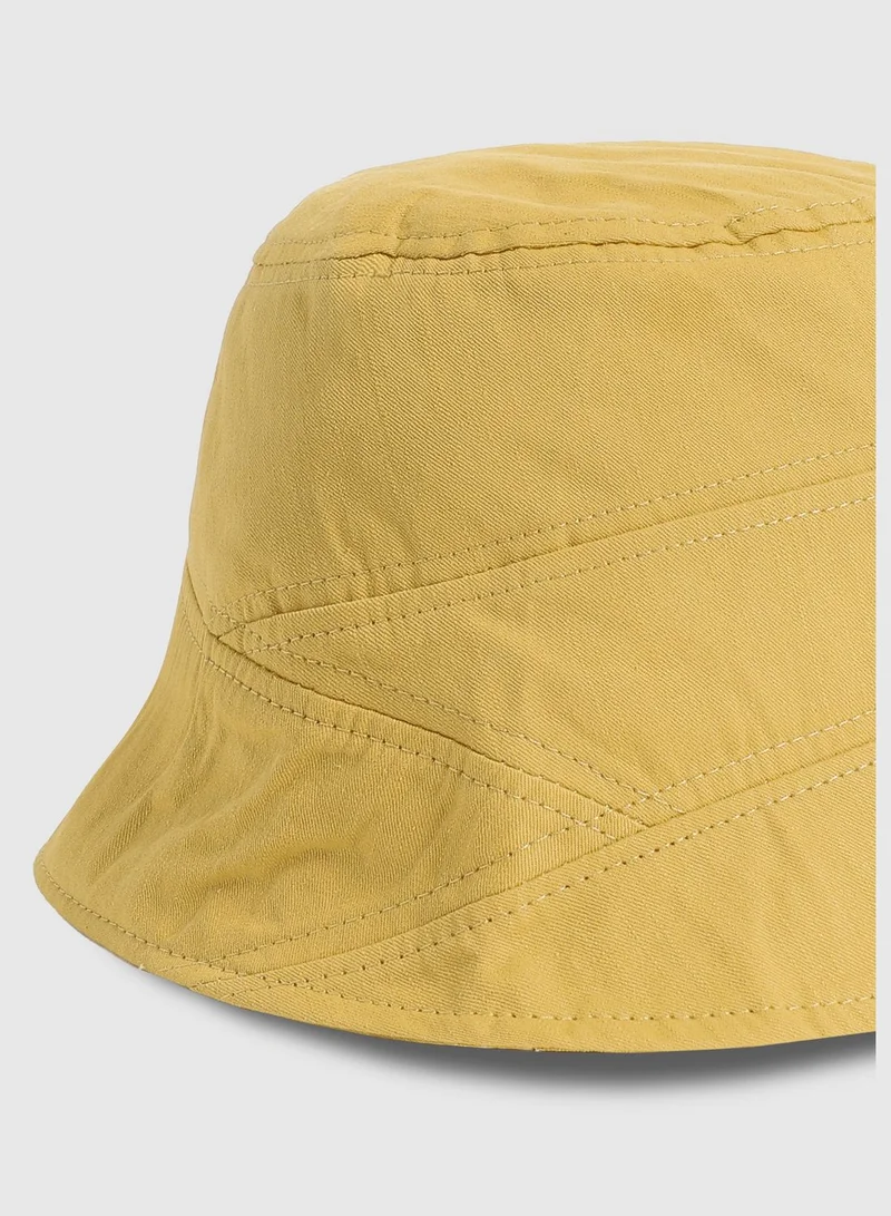 Haute Sauce Casual Solid Blended Fabric Bucket Hat For Women