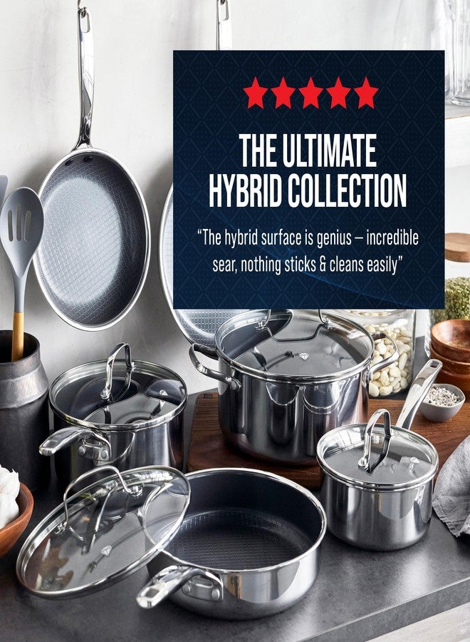 Blue Diamond Hybrid Nonstick Stainless Steel 4QT Saute Pan with Glass Lid, PFAS-Free Ceramic Diamond Bond, Deep Jumbo Skillet, Induction Ready, Dishwasher & Metal Utensil Safe, Stay-Cool Handle - Image 2