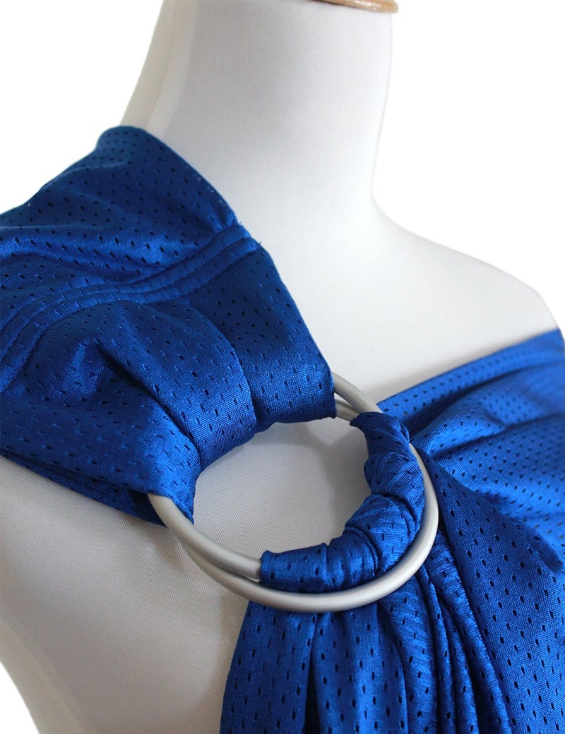 Vlokup Baby Water Ring Sling Carrier | Lightweight Breathable Mesh Baby Wrap for Infant, Newborn, Kids and Toddlers | Perfect for Summer, Swimming, Pool, Beach | Great for Dad Too Royal Blue - Image 4