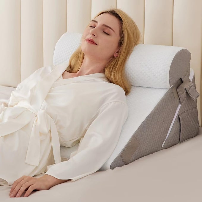 3PCS WEDGE PILLOW SET FOR AFTER SURGERY WEDGE PILLOW FOR ACID REFLUX RELIEF BED WEDGE PILLOW WITH ADJUSTABLE 912INCH FOR HEADBOARDSLEEPING ORTHOPEDIC MEMORY FOAM FOR NECKBACK SUPPORT WHITEGREY