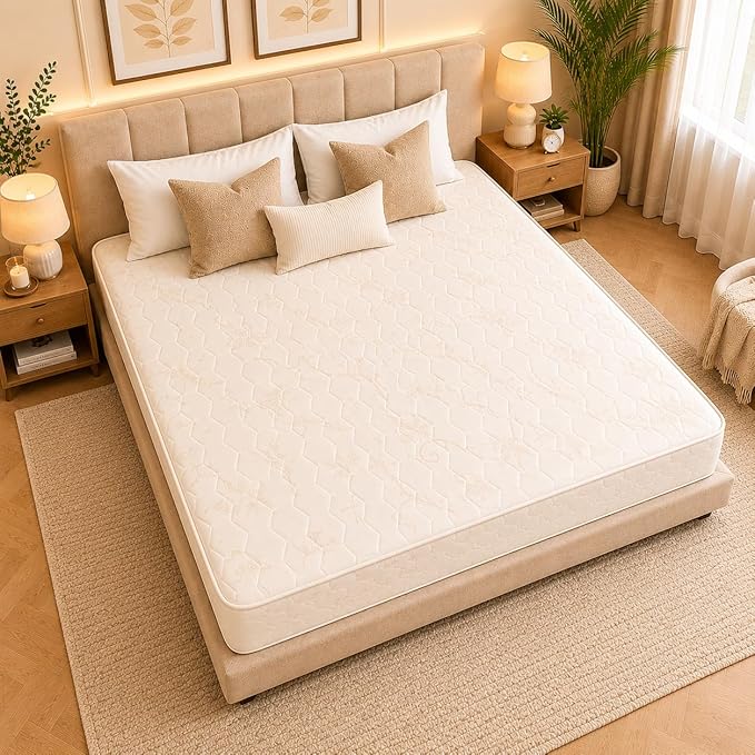 Zavora Homes Orthopedic Firm Medical Mattress |(W150xL190xH15cm)|(15cmThickness)|Orthopedic Foam  | Back Pain Relief | American Tricot Fabric - soft White Fabric - Image 5