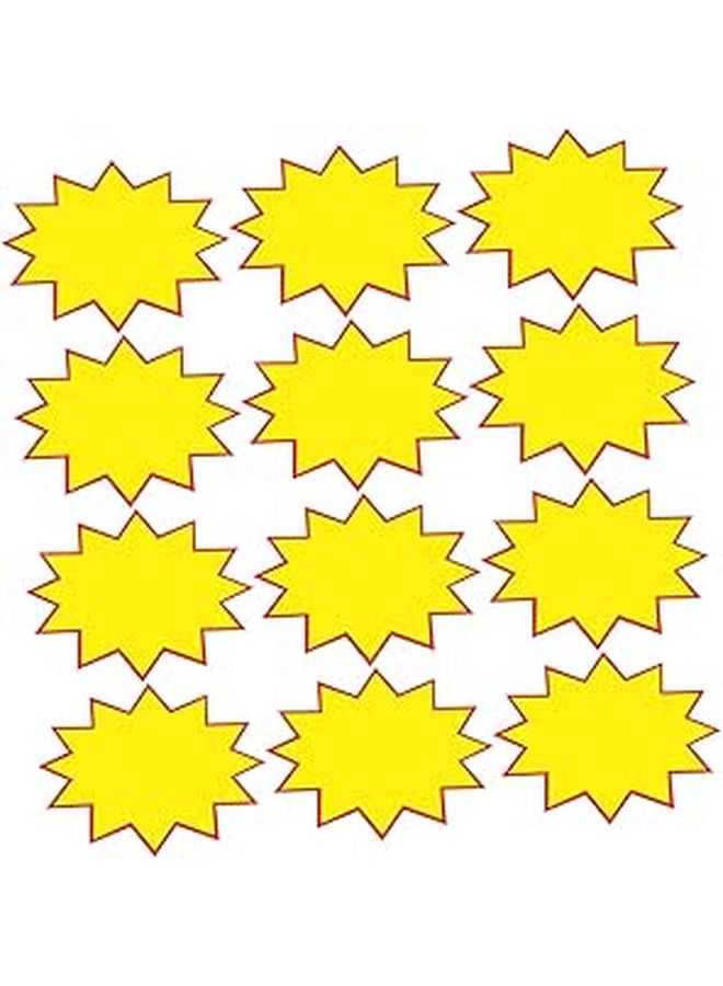 250 Pieces Gold Foil Burst Shape Price Tags Retail Store Signs Easy to Use - Image 1