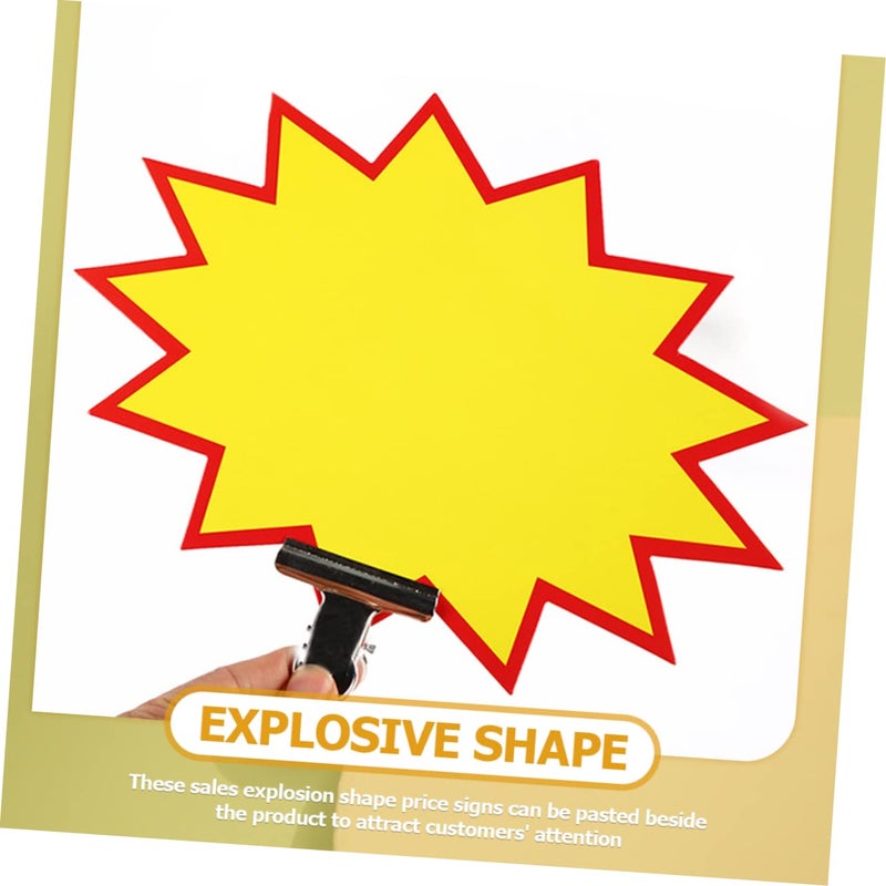 250 Pieces Gold Foil Burst Shape Price Tags Retail Store Signs Easy to Use - Image 3