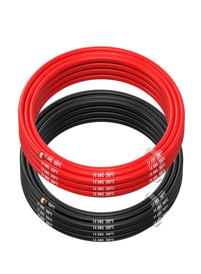أم موبيل كابل إلكتروني سيليكوني من MMOBIEL عيار 14 AWG - كابل نحاسي مطلي بالقصدير عيار 14 (2.08 مم²) - كابلان منفصلان، أحمر وأسود، طول كل منهما 2.5 متر / 8.2 قدم، مناسب لأجهزة التحكم عن بعد، والطائرات بدون طيار، والطابعات ثلاثية الأبعاد، والبطاريات، وكابلات مكبرات الصوت، وشرائط LED. - Image 1