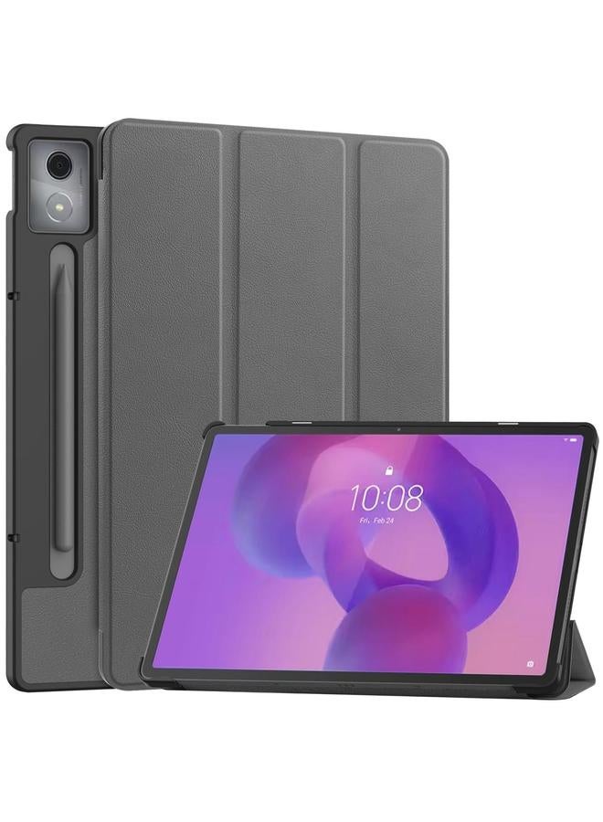 اس-توب جراب لجهاز Lenovo Idea Tab Pro Custer Texture 3-fold Leather Smart Tablet - Image 1