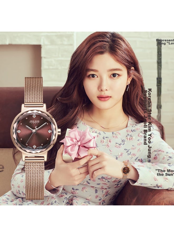 Julius Women's Watch, Gift For Women's Day, Present For Wife Or Girlfriend, Fashionable, Compact, Trendy, Student Quartz Waterproof Ladies Watch - Image 2