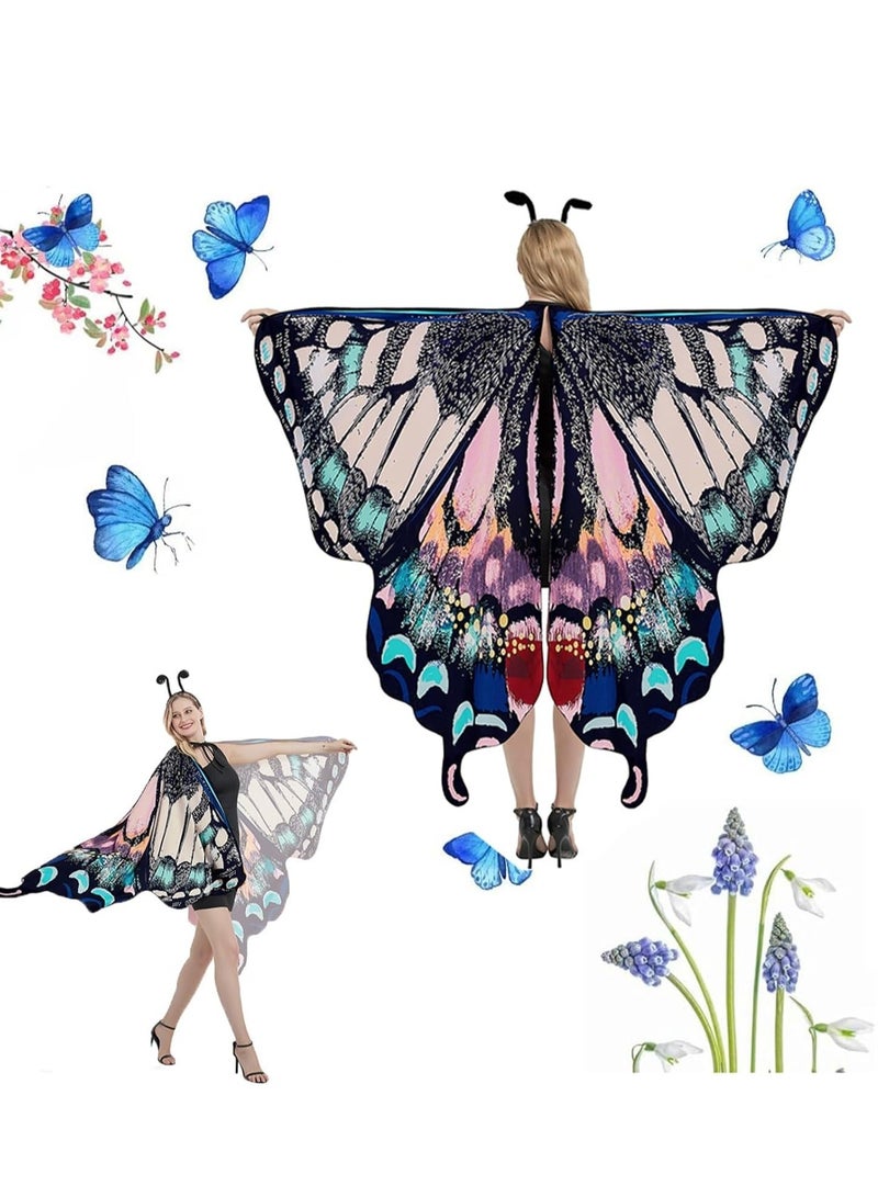 Butterfly Wings Adult Costumes Fairy Wing Cape Womens Shawl Colorful Nymph Pixie Accessory for Cosplay - Image 1