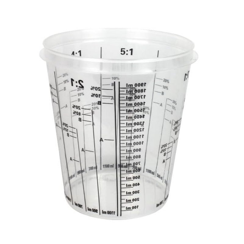 Paint Measuring Cup for Accurate Paint Mixing and Measuring Reusable Transparent Mixing Cup with Printed Ratio Scale Ideal for Automotive, Epoxy, Resin and DIY Painting 4 - Image 1
