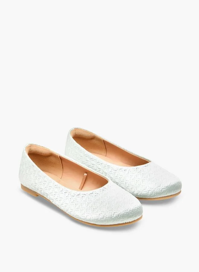 Little Missy Girls Quilted Ballerina Shoes