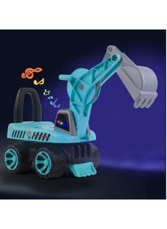 General Children's Excavator 1-6 Years Old With Music, Lights, Can Sit and Slide Construction Vehicle, 360-degree Rotation, Baby Toy Car.  - Image 5