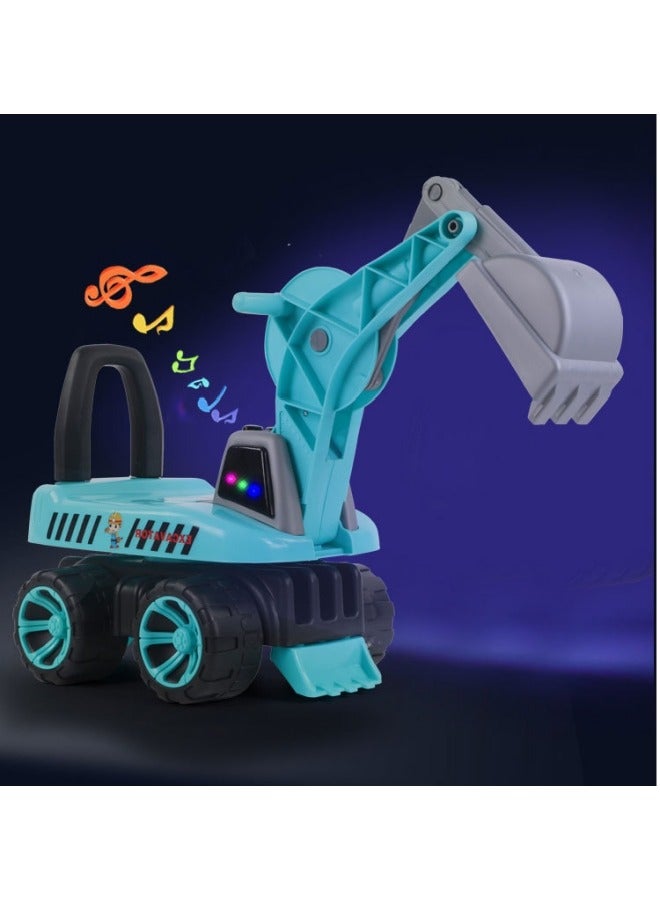 general Children's Excavator 1-6 Years Old With Music, Lights, Can Sit and Slide Construction Vehicle, 360-degree Rotation, Baby Toy Car. - Image 5