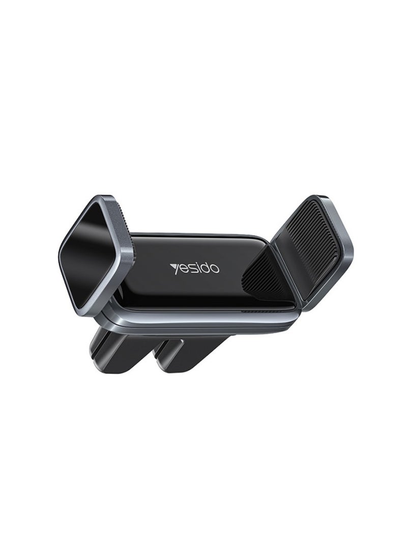 Yesido - Yesido C124 360 Degree Rotation Dual Double Clip Air Vent Outlet Car Holder Cell Mobile Phone Holder - Black - Image 1