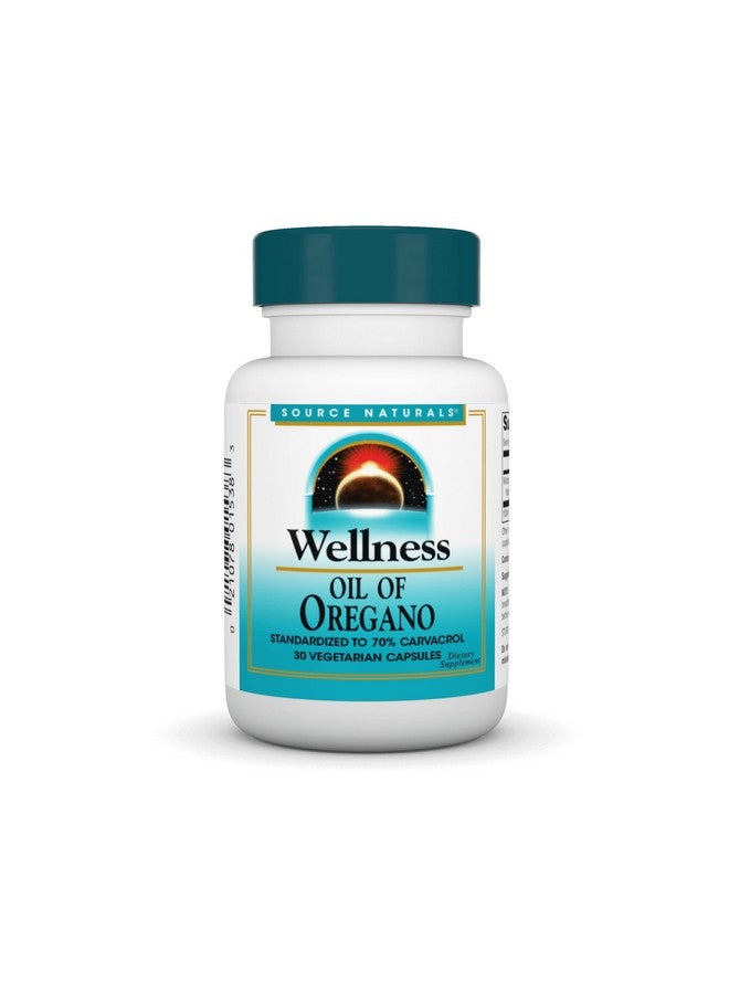 Source Naturals زيت الأوريجانو من سورس ناتشورالز - موحد بنسبة 70% كارفاكرول - 30 كبسولة نباتية - Image 1