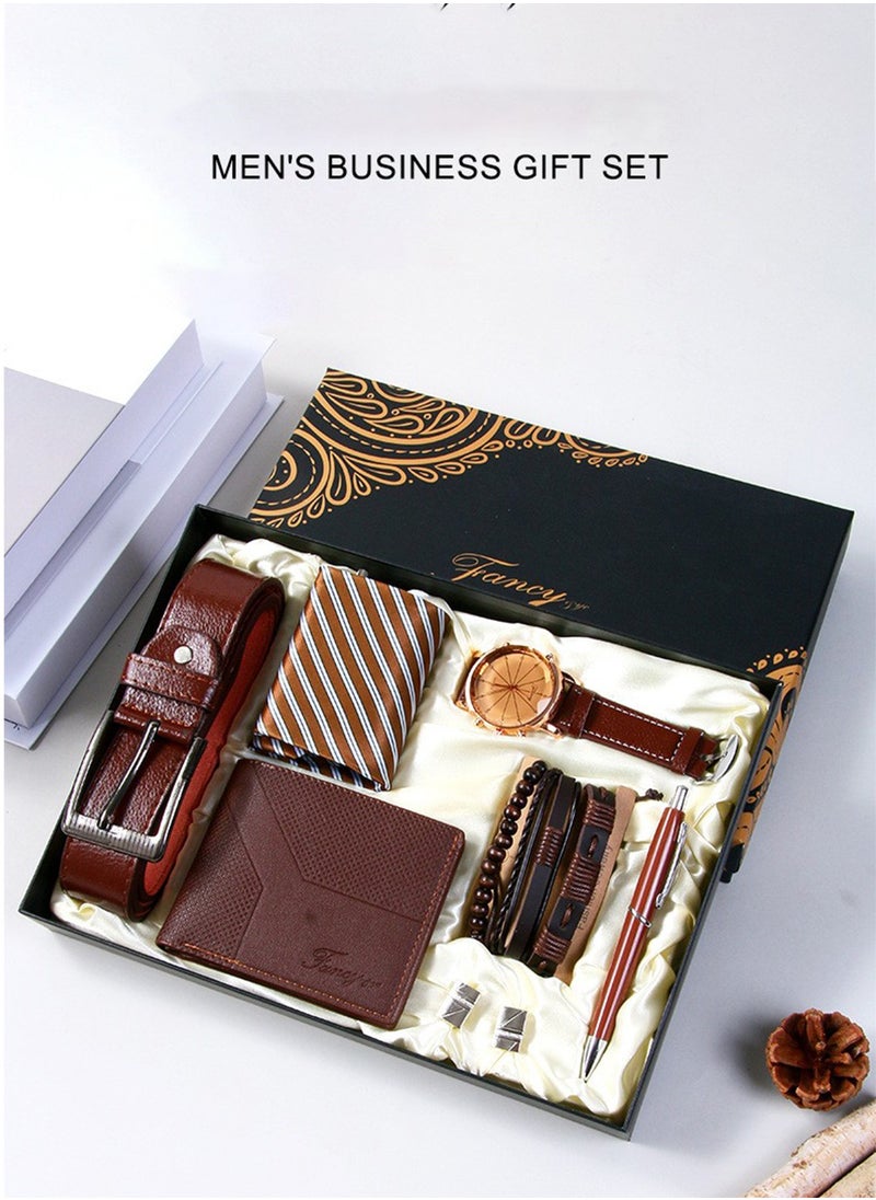 Bukela Men's Watch Gift Set, Business Gift Box, Fashion Leather Strap, Father's Day Gift For Dad, Valentine's Day Gift For Husband/Boyfriend, Graduation, Birthday, Friends, Teacher, Student Gift  - Image 1