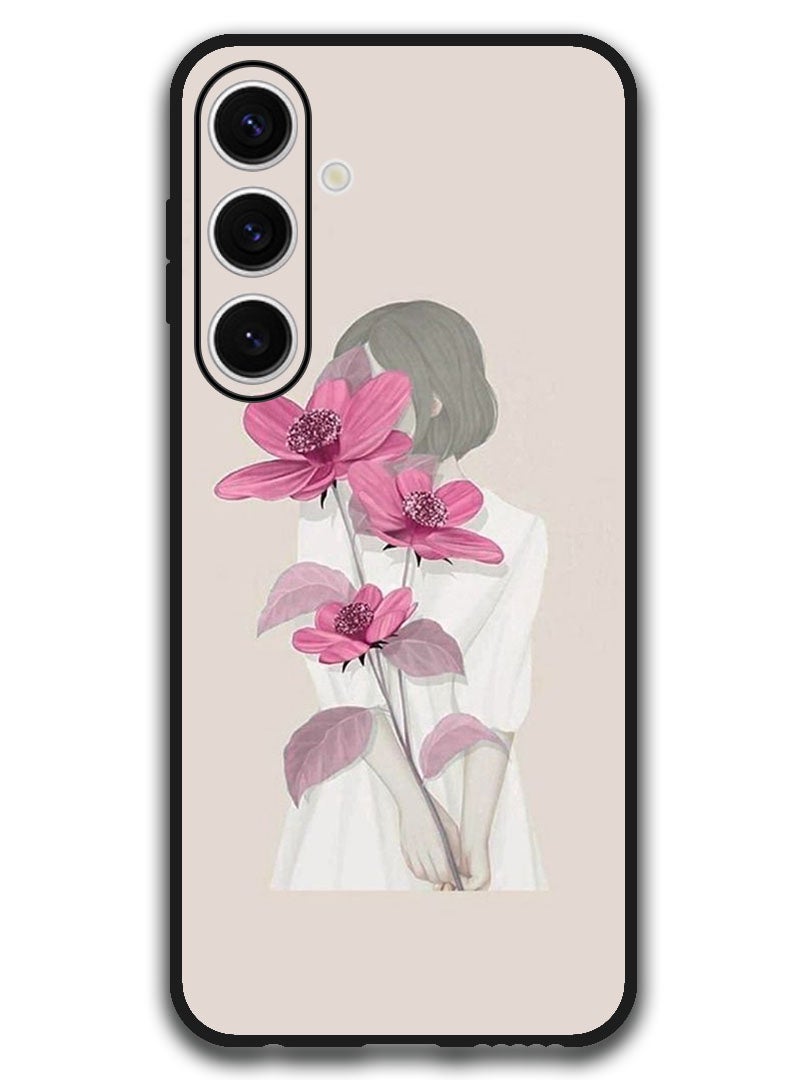 Theodor Protective Case Anti Scratch Shock Proof Bumper Cover For Samsung Galaxy S24 FE Girl flowers - Image 1