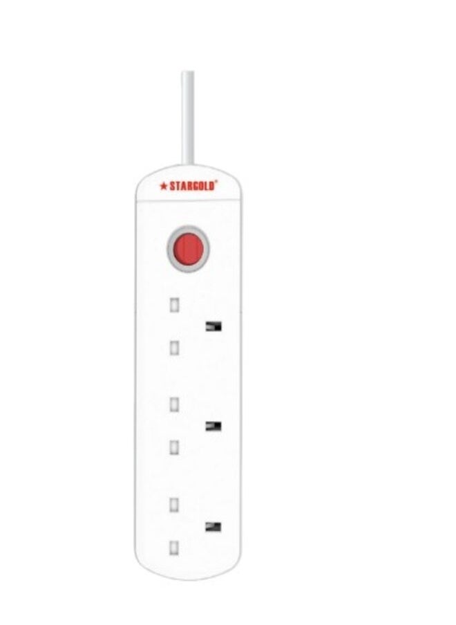 Stargold STARGOLD Multi 3 Way Extension Cord with USB Overload Protection Charging Lead, 3250W/13A, 5M Long Power Cable, SG-652 5M White  - Image 2