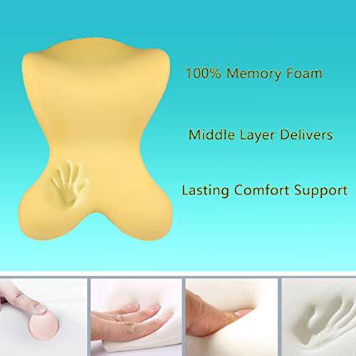 Newsty Car Neck Pillow for Driving Seat Car headrest Pillow/Gaming Chair Pillow with Adjustable Strap Removable Cover Ergonomic Design Neck Support Pillow for auto, Office Chair, Gaming Chair(Black) - Image 3