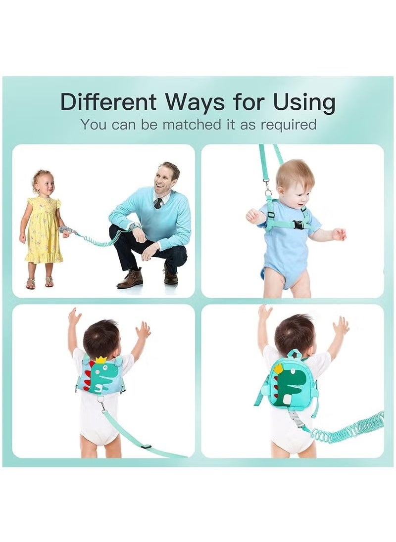Gonice - Baby Walker Harness, Cute Backpack Anti-Lost Rope, Toddler Safety Belt, Anti-Lost Rope Walking Safety Belt with Key Lock, Child Safety Belt, Baby Protection Belt, Length 8.2 feet(Dinosaur) - Image 1
