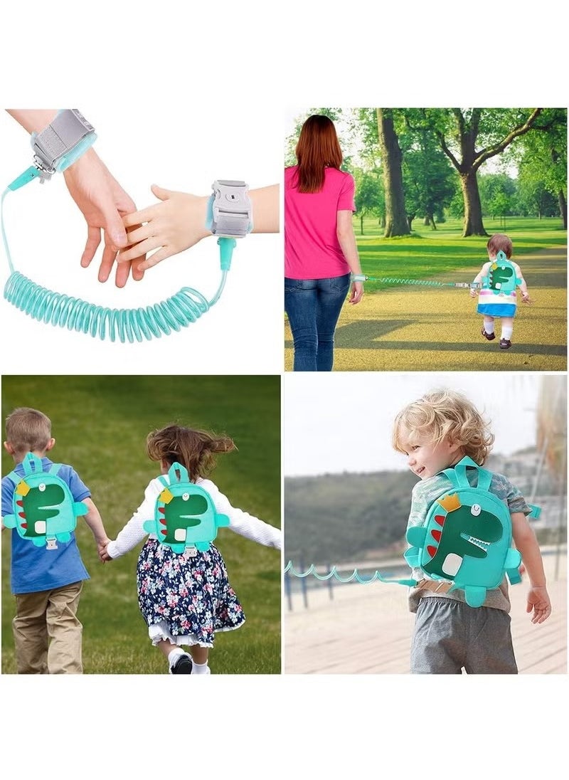 Gonice - Baby Walker Harness, Cute Backpack Anti-Lost Rope, Toddler Safety Belt, Anti-Lost Rope Walking Safety Belt with Key Lock, Child Safety Belt, Baby Protection Belt, Length 8.2 feet(Dinosaur) - Image 1