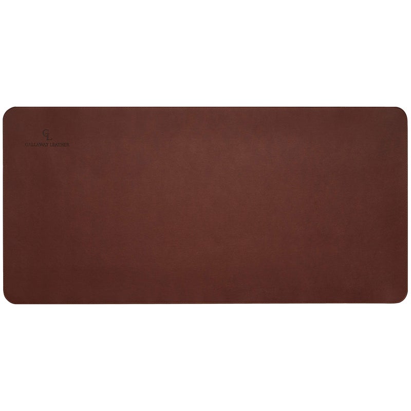 Gallaway Leather Mat, Office Desk Pad, Large 36" x 17" Dark Brown, Desk Mats on Top of Desks, Gift Ready Elegant Computer Cover Desk Pad Protector PU Leather - Image 4