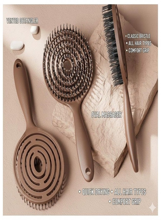 JAMBUVANTI Korean-Style Multicolor Hair Comb & 3D Detangling Brush - All Hair Types - Reduces Tangles and Hair Breakage - Smooth, Frizz-Free Styling for Men, Women - Travel-Friendly, Ergonomic Hair Brush for Wet or Dry Hair - Image 3