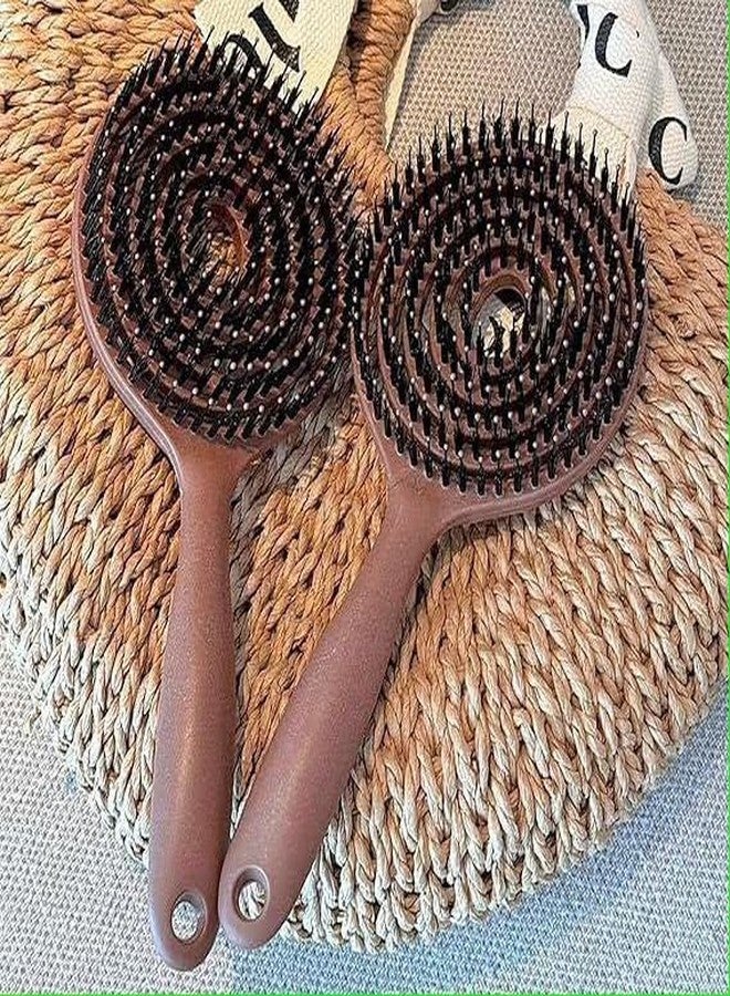 JAMBUVANTI Korean-Style Multicolor Hair Comb & 3D Detangling Brush - All Hair Types - Reduces Tangles and Hair Breakage - Smooth, Frizz-Free Styling for Men, Women - Travel-Friendly, Ergonomic Hair Brush for Wet or Dry Hair - Image 5