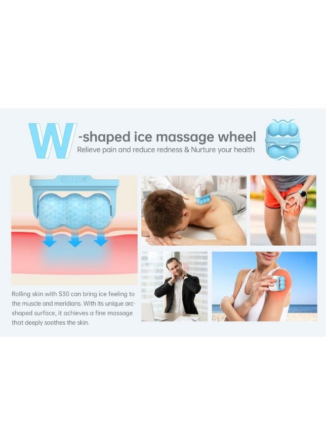 2-in-1 Ice Roller for Face Skin Care Tool Personal Skin Cooling Ice Derma Roller Therapy Tools, Cold Facial Ice Roller Massager for Eye Puffiness, Migraine, TMJ Pain Relief & Minor Injury (Multicolor) - Image 4