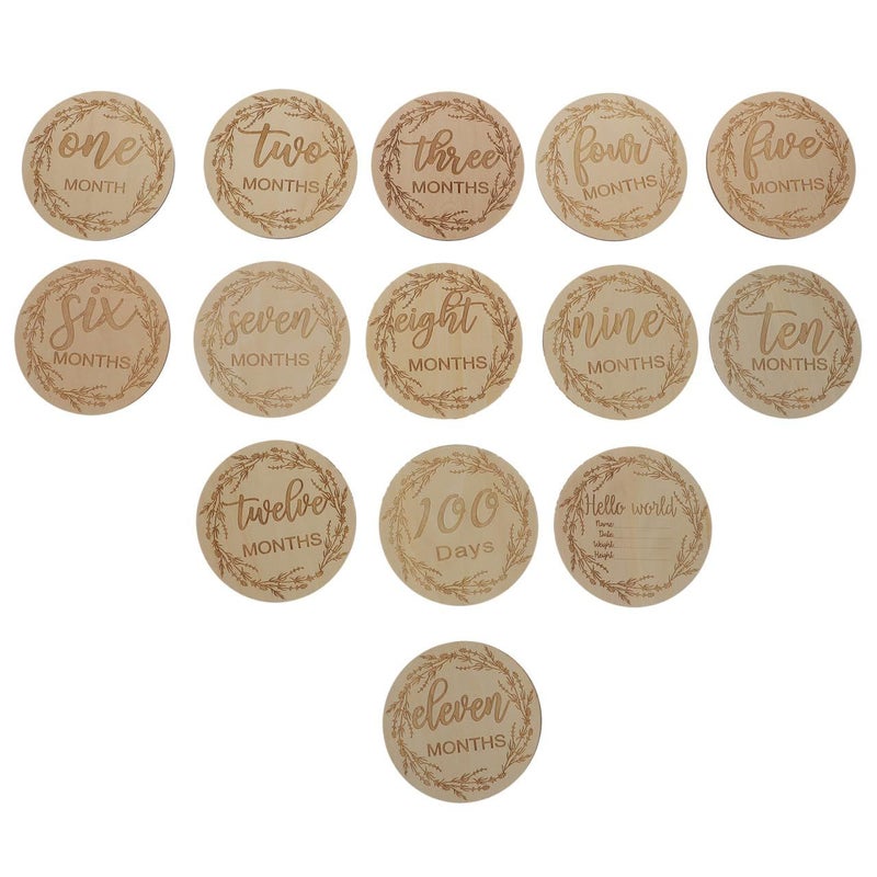 12 Pcs Baby Girl Milestone Cards Photo Props Monthly Growth Record For Newborn Shower - Image 2