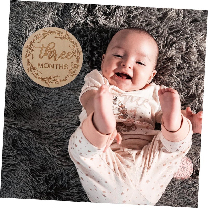 12 Pcs Baby Girl Milestone Cards Photo Props Monthly Growth Record For Newborn Shower - Image 4
