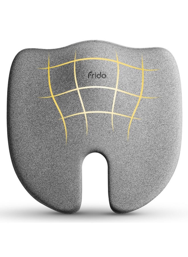 فريدو وسادة مقعد Frido Ultimate Pro (عالية الكثافة) لتخفيف آلام الورك وعظم الذنب والعصعص وعرق النسا، تصميم مريح من الإسفنج عالي الكثافة، وسادة محيطية لكراسي المكتب أو المنزل، حتى 100 كجم - Image 1
