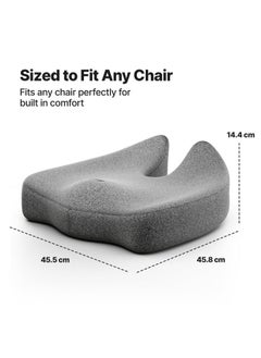 Frido Frido Ultimate Pro Seat Cushion (High Density) for Hip, Tailbone, Coccyx, Sciatica Pain Relief, Proprietary Hi-Per Foam Ergonomic Design, Contoured Cushion for Office or Home Chairs, Upto 100 Kg  - Image 5