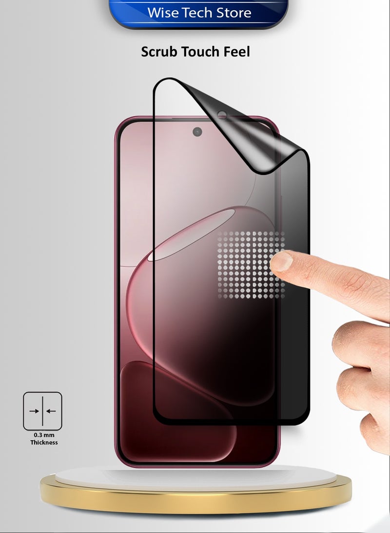 Wtech Oppo A6 Pro 5G 2025 Premium Nano Ceramic Privacy Full Glue Full Cover Matte Flexible Screen Protector (MSCNMP) - Clear/Black - Image 4