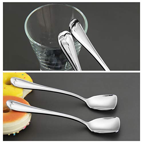 HISSF Ice Cream Spoons 18/10 Stainless Steel Dessert Spoon 4 Pcs, Shovel Spoons, 6.0 Inches, Dishwasher Safe - Image 4