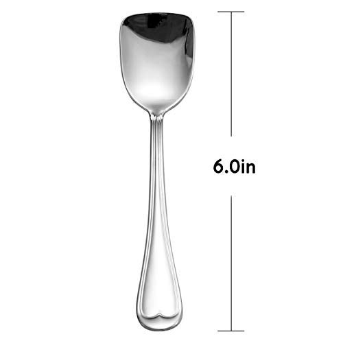 HISSF Ice Cream Spoons 18/10 Stainless Steel Dessert Spoon 4 Pcs, Shovel Spoons, 6.0 Inches, Dishwasher Safe - Image 5