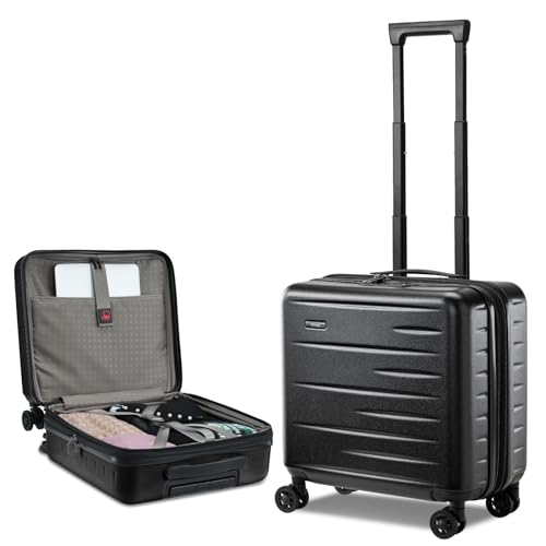 CENSIEN 16 Inch Carry On Luggage Airline Approved, Expandable Lightweight ABS+PC Hard Shell Suitcases with 360° Spinner Wheels, TSA Lock, YKK Zippers (Navy Blue, 1 PC) - Image 1