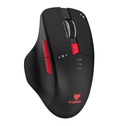 EvoFox Shadow X Pro Wireless Gaming Mouse Tri-Mode Rechargeable | BT, USB 2.4G & Wired, S203 Sensor, 1000Hz Polling Rate, 6400 DPI, RGB Lighting, 6 Programmable Buttons, Software Support - Image 1