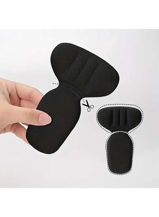 Pair Of Beige Heel Grips For Women Ergonomic Heel Cushion Pads With Breathable Fabric Non Slip Support For High Heels And Flats Half Size Adjusters For Comfort - Image 3