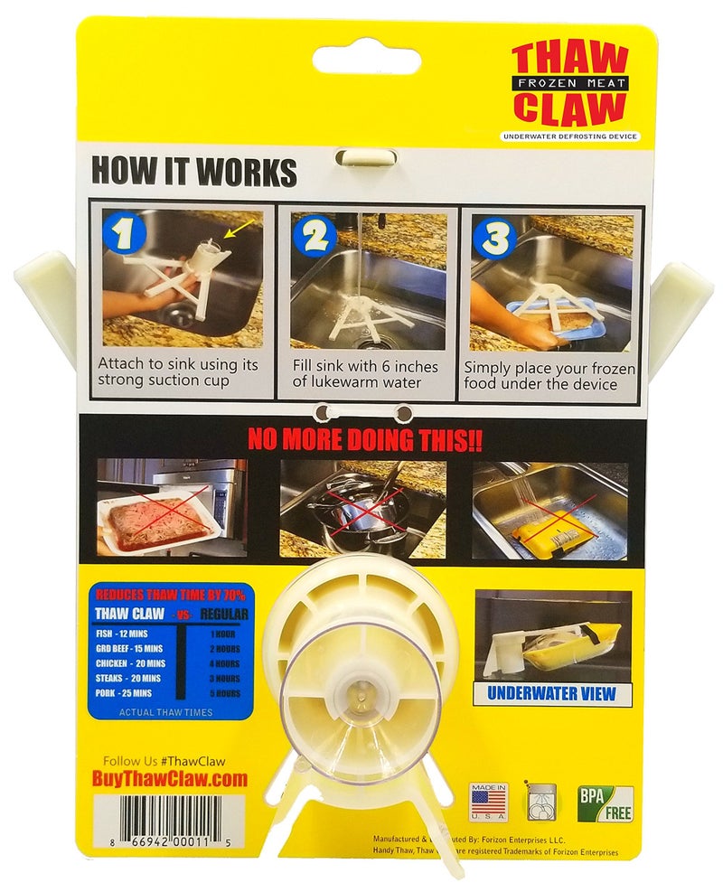 Thaw Claw Meat Defroster, a Kitchen Essential Tool for Quick and Easy Defrosting of Chicken, Beef, Pork and Fish, Kitchen Gadgets Accessories, Easy Storage, Fits All Sinks, Thaws in Minutes - Image 2