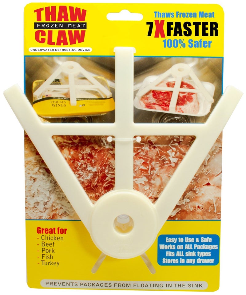 Thaw Claw Meat Defroster, a Kitchen Essential Tool for Quick and Easy Defrosting of Chicken, Beef, Pork and Fish, Kitchen Gadgets Accessories, Easy Storage, Fits All Sinks, Thaws in Minutes - Image 1