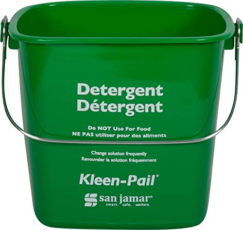 San Jamar Carlisle FoodService Products KP97GN Kleen-Pail Commercial Cleaning Bucket, 3 Quart, Green - Image 2