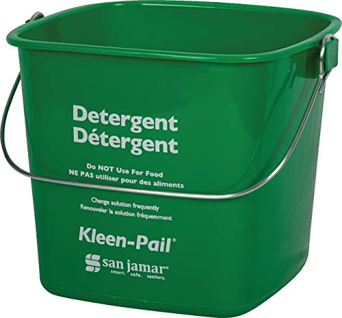San Jamar Carlisle FoodService Products KP97GN Kleen-Pail Commercial Cleaning Bucket, 3 Quart, Green - Image 1