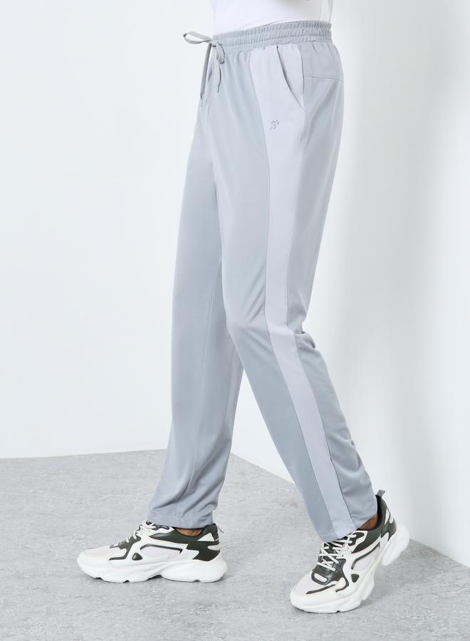 Styli 4-Way Stretch Panelled Slim Fit Training Track Pants - Image 1