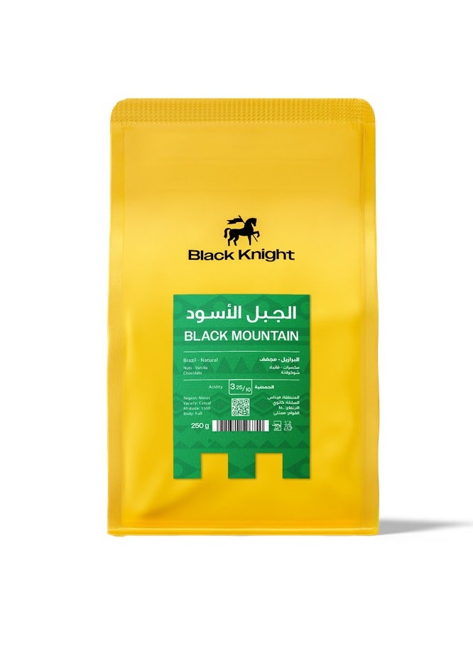 Black Knight Black Mountain Coffee - Brazil Coffee for Espresso and Filter Unground Roasted Coffee Beans for Specialty Coffee 250g  - Image 2