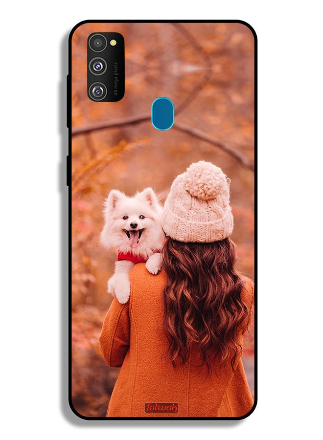 Tolwak Samsung Galaxy M30s Protective Case Cover Holding Puppy - Image 2