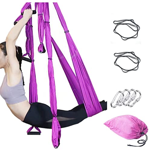 Ovyuzhen Aerial Yoga Swing Set,Ultra Strong Yoga Hammock Trapeze Extension,Antigravity Ceiling Hanging Sling Inversion Exercises - Image 1