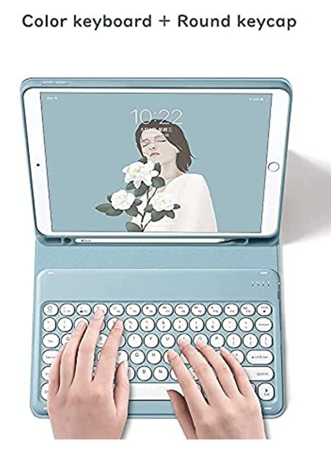 Aookay Arabic and English Keyboard Case for 10.2 inch iPad 2021 9th, 8th, 7th Gen, Air 3, Pro 10.5 Lightweight Smart Cover with Detachable Keyboard And Pencil Holder  - Image 4