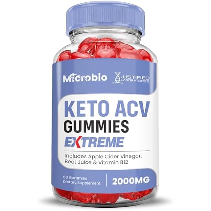 Justified Laboratories Microbio Keto ACV Gummies Extreme 2000MG Micro Bio Keto Gummies Apple Cider Vinegar Formulated with Pomegranate Beet Juice Powder B12 Vegan Non GMO 60 Gummys - Image 5