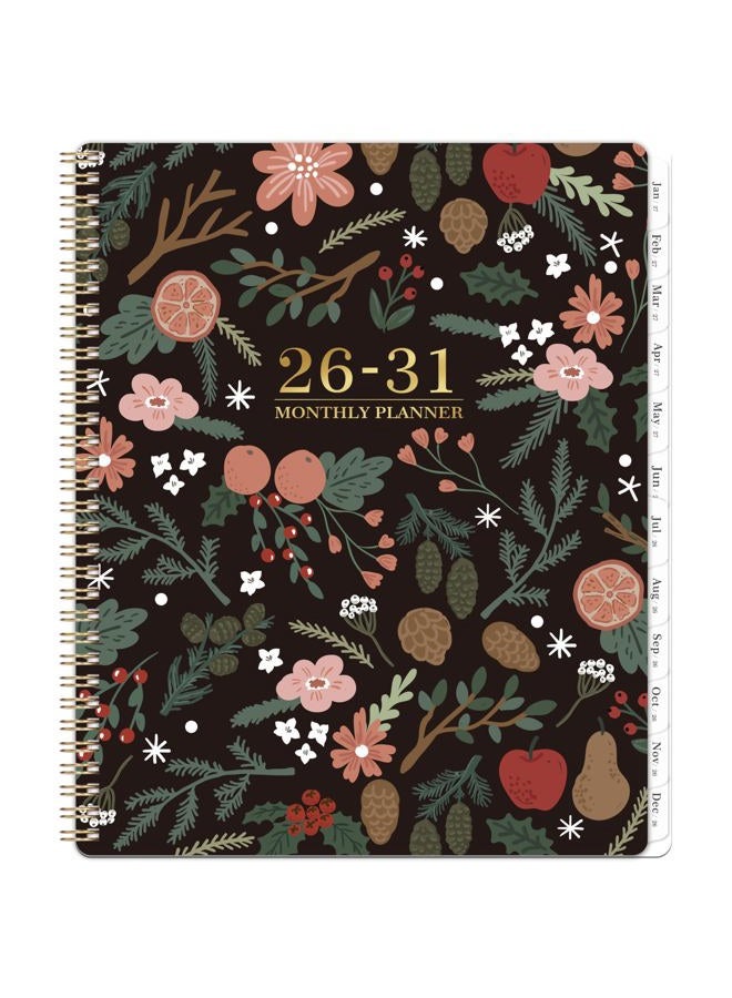 Artfan 2026-2031 Monthly Planner - 5 Year Planner/Calendar, 5 Year Calendar 2026-2031 Monthly Planners with Tabs, Jul. 2026 - Jun. 2031, 9" x 11", Twin-Wire Binding, Double-Side Pocket - Pinecone - Image 1