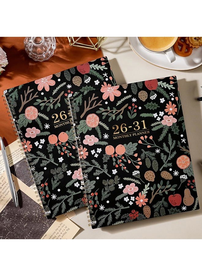 Artfan 2026-2031 Monthly Planner - 5 Year Planner/Calendar, 5 Year Calendar 2026-2031 Monthly Planners with Tabs, Jul. 2026 - Jun. 2031, 9" x 11", Twin-Wire Binding, Double-Side Pocket - Pinecone - Image 2