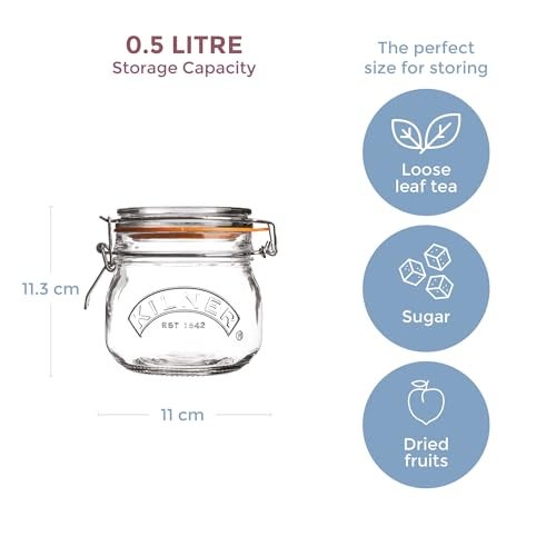 Kilner Round Swing Top Glass Jar | 17 oz - Image 3